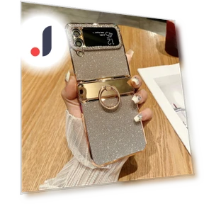 Kickstand Case Glitter Design Rhinestone Decor Hard PC Phone Cover — Phone Accessories, Smartwatch 2025