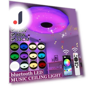 Modern LED Ceiling Light with Bluetooth and RGB Speaker — Overhead Lighting, Decor Dream
