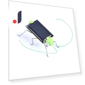Solar Powered Grasshopper Robot Toy — Solar Power, Powder Rose