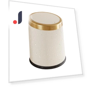 Stylish Touchless Bathroom Bin with Lid — Kitchen Cans, Elenxs Kitchen