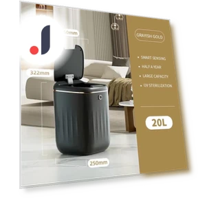 Touch Electric Trash Can with UV Lamp — Kitchen Cans, JOHO - CarGear