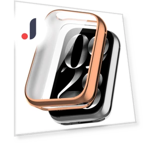 Plating TPU Case with Tempered Glass Screen Protector — Fitness Bands, MY-CASE