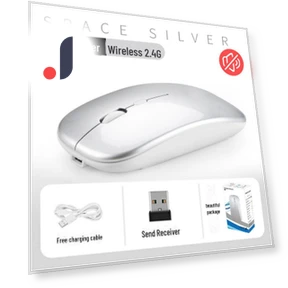 Transparent Silent Wireless Bluetooth Mouse with Rechargeable Feature for Laptops — Mouse Pads, Premium Choice