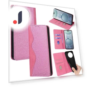 Wave Shape RFID Blocking PU Leather Wallet Stand Phone Cover — Phone Accessories, Smartwatch 2025