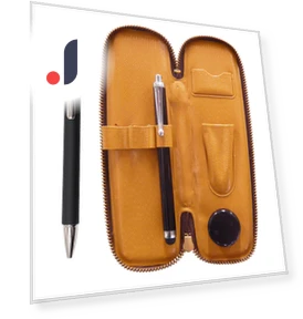 Compact Pencil Case with Touch Pen and Button Pen — Writing Instrument Cases, JAPAN ANIME BRIDGE