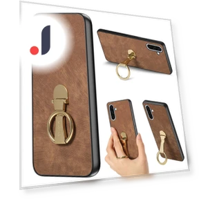Folding Kickstand Retro Leather Back Phone Cover — Smartwatch Protectors, Smartwatch 2025