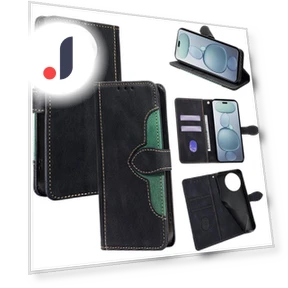 Leather Wallet Phone Cover with Magnetic Clasp — Basic Cases, Smartwatch 2025