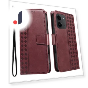 Leather Wallet Stand Case with Mesh Embossing — Phone Accessories, Smartwatch 2025