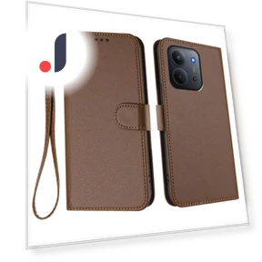 Leather Wallet Stand Case with Wrist Strap — Phone Accessories, Smartwatch 2025