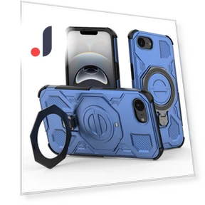 Magnetic Case with Rotating Metal Stand — Phone Accessories, Smartwatch 2025