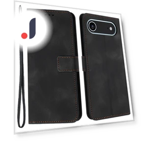Solid Color Leather Wallet Protective Phone Cover — Basic Cases, Smartwatch 2025