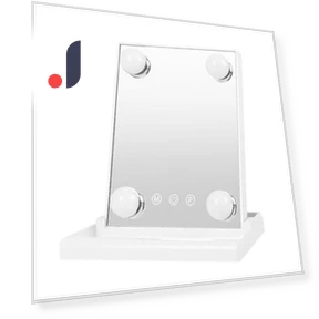 LED Makeup Mirror with 3 Color Lighting — Compact & Travel, Schoolyard