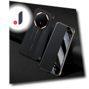 Phone Case Smart Window All-inclusive Anti-drop High-end Business Leather Case — Phone Accessories, Huawei