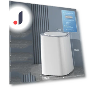 Smart Trash Bin for Bathroom — Waste Baskets, QIANBAIDI