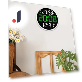 12-inch Digital Wall Clock — Wall, Dewdroop