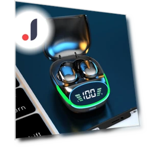 Bluetooth Earbuds with LED Light and Touch Control — In-Ear Headphones, QUEED