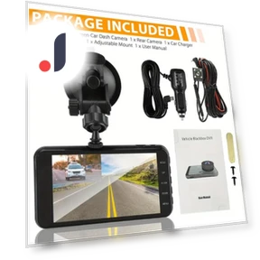 Dual Lens Dash Cam with 4-inch Touch Screen — Dashboard Cameras, Home Of Auto Parts