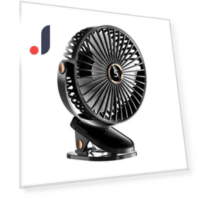 Mini Clip-on Fan with Digital Display — Portable Cooling Solutions, HOMEKA