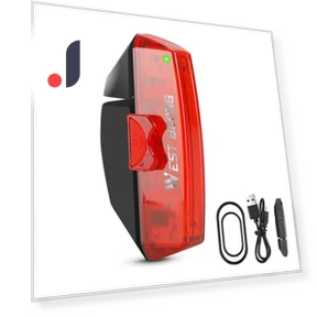 Rechargeable LED Bike Tail Light — Bike Headlights, TOMTOP JMS
