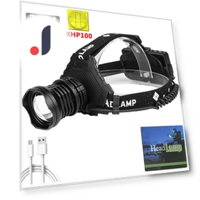 Touch LED Headlamp Powerbank Flashlight — Flashlights, Linda Hong