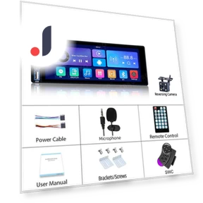 Universal 6.9-inch Car Radio with Carplay, Android, Touch Screen, Wi-Fi, GPS Navigation, Bluetooth, FM — Stereo Receivers, Reakosound