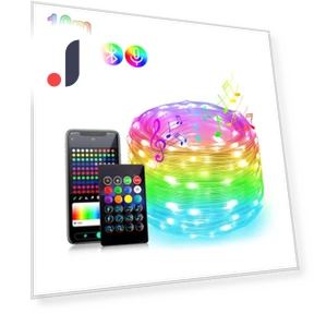 Waterproof Smart 5V RGBIC WS2812b LED Fairy Light String — String Lights, Yongkomo