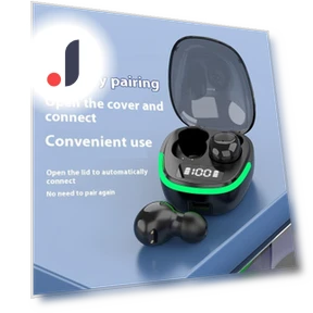 Wireless Earbuds with LED Display — In-Ear Headphones, YC Direct