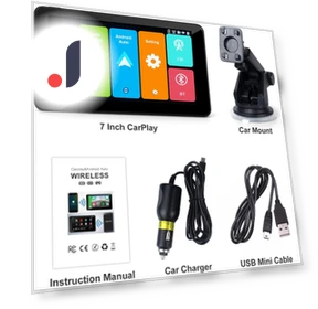 7-inch Wireless CarPlay Android Auto Multimedia Video Player — Stereo Receivers, JOHO