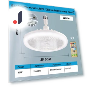 Ceiling Fan with Remote Control and LED Light — Ceiling Fans, Binchi Lighting Appliances