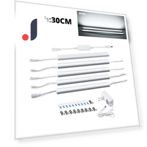Full Set, 5 PCS, Under Cabinet LED Light with Adjustable Brightness — Under-Cabinet Mounts, Lcamaw Lighting Light