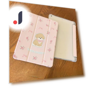 High-Quality Smart Case for iPad with Floral Pattern and Cute Dog — Protective Cases, Joyway