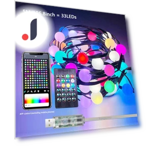 Bluetooth RGBIC Round Ball Music Controller — Outdoor Light Projectors, Yongkomo