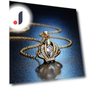 Designer Smart Heart Necklace with Crown — Smart Jewelry, Lucky Star Jewelry