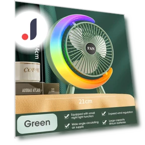 Electric Fan with RGB Lighting — Portable Cooling Solutions, Bai Fen Bai Electronic