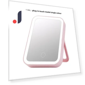 LED Cosmetic Mirror with Touch Screen — Compact & Travel, Makeup Kits
