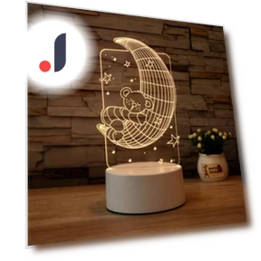 Magnetic 3D Multicolor Acrylic Touch Sensor LED Night Light — Night Lights, Zhou Yajin