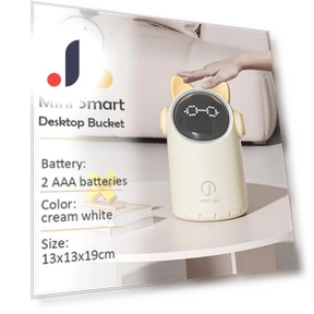 Mini Smart Desktop Trash Can with Display — Waste Baskets, TOP-HOME MALL