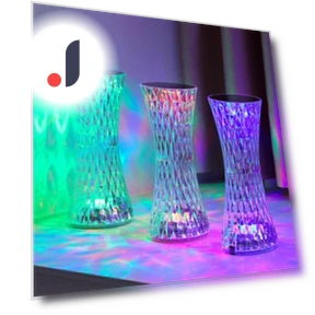 Rechargeable Touch Crystal LED Table Lamp — Desk & Table Lighting, Zhou Yajin