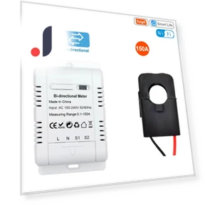 Smart Bi Directional WiFi Energy Meter with 150A Clamp Current Sensor — Energy Measurement Tools, White Dream
