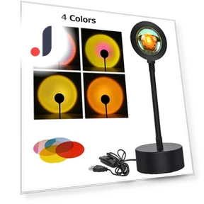 Smart Projector Night Lights Sunset RGB Atmosphere Night Lamp — Outdoor Light Projectors, Binchi Lighting Appliances