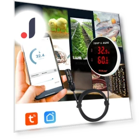 Temperature and Humidity Sensor with External Probe — Home Climate Control, Super Featured