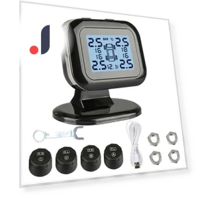 Tire Pressure Monitoring System with 4-Sensor Color Display — TPMS Sensor Replacements, Xudikou