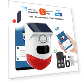 2-in-1 WiFi Smart Remote Control Outdoor Charger with Security Alarm — Smart Home Security, Vstarcam
