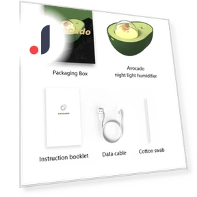 Avocado Night Light with USB Rechargeable Humidifier — Air Moisturizers, Essager Electronic
