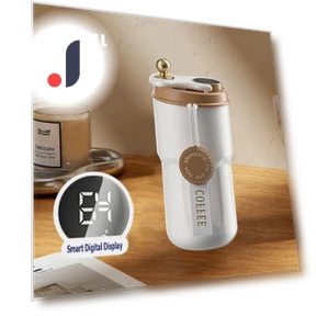 Smart Temperature Display Vacuum Insulated Coffee Mug — Beverage Warmers, Binchi Fitness
