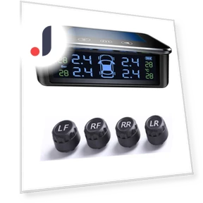 Solar Smart Car Digital Tire Pressure Monitoring System — TPMS Sensor Replacements, Cars Auto Home