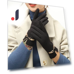 Winter Women's Warm Touchscreen Fleece Gloves with Chain — Arm Warmers, TianJinGeErLiShangMaoYouXianGongSi