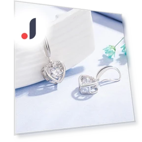 Blue Smart Heart-shaped Earrings — Smart Jewelry, Sace Gems