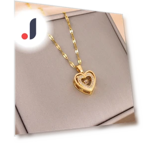 Double Layer Smart Love Pendant Necklace — Smart Jewelry, JMANDJM