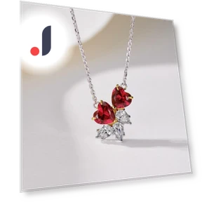 Expanded Touch Network Heart-Shaped Open Ring Necklace Earrings Set — Jewelry Sets, BELLA BOX